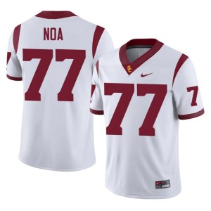 Replica Alani Noa Trojans White #77 Mens Jerseys 339952-273