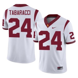 College White Carson Tabaracci #24 Mens USC Jersey 637301-843