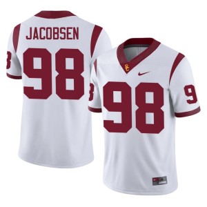 Player Men Cash Jacobsen USC Trojans White #98 Jerseys 771538-186