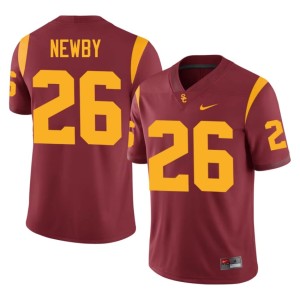 Embroidery #26 Elijah Newby Mens USC Trojans Cardinal Jerseys 704670-162