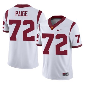 University USC Elijah Paige White #72 Men's Jersey 264538-320