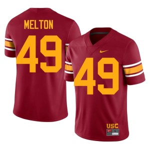 Stitched The USC Trojan Family Men Cardinal Fisher Melton #49 Alternate Jersey 532060-648