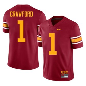 University Alternate The USC Trojan Family Men Cardinal #1 Kameryn Crawford Jerseys 178462-572