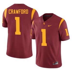 Embroidery Mens #1 Cardinal Trojans Kameryn Crawford Jersey 721333-703