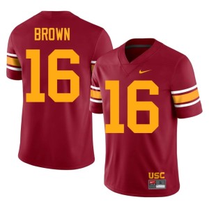 NCAA Cardinal Prophet Brown Alternate Men's #16 Trojans Jerseys 893592-699