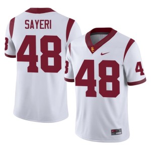 Football #48 White Ryon Sayeri Men USC Trojans Jerseys 721303-388