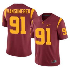 2026 Alex VanSumeren Cardinal Mens The USC Trojan Family #91 Jersey 430237-526