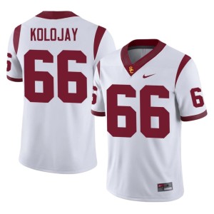 Player #66 Mens Breck Kolojay White The USC Trojan Family Jersey 473039-352