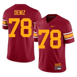 Game Trojans Chase Deniz #78 Men's Alternate Cardinal Jersey 377118-852