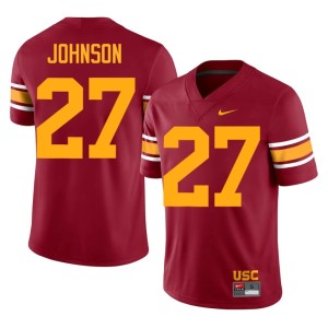 NCAA Cardinal Men's Trojans Chasen Johnson Alternate #27 Jerseys 954570-657