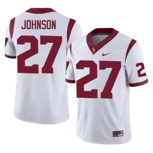 Official Chasen Johnson #27 Trojans Men's White Jerseys 412044-325