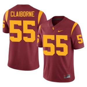 Official Southern California Trojans Cardinal Men's Chris Claiborne #55 Jersey 648629-606