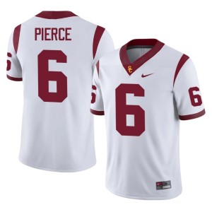 Stitched White Mens Christian Pierce SC #6 Jersey 143045-691