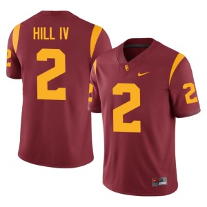 Stitched Men's Elbert Hill IV Cardinal #2 USC Jerseys 731139-984