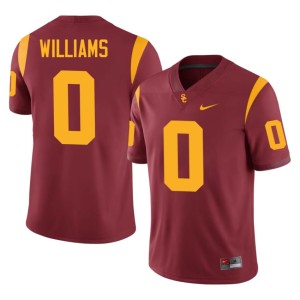 Replica The USC Trojan Family Cardinal #0 Jontez Williams Mens Jersey 939080-999