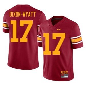 Embroidery USC Kayden Dixon-Wyatt Cardinal Men Alternate #17 Jerseys 929451-835