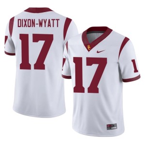Player #17 Kayden Dixon-Wyatt Mens White Trojans Jersey 375509-126