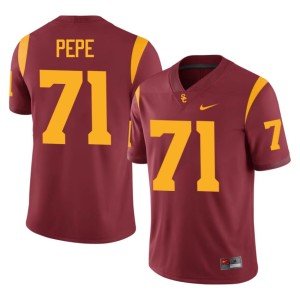Limited Keenyi Pepe Trojans Men's #71 Cardinal Jersey 872415-666