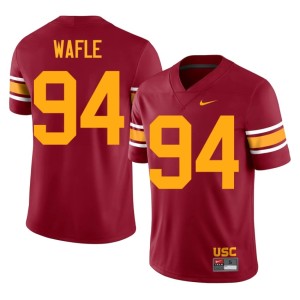 Game #94 Trojans Luke Wafle Men's Cardinal Alternate Jerseys 262824-152