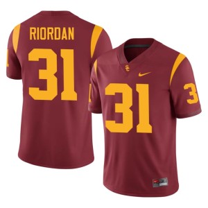 Official Cardinal #31 Mens Madden Riordan USC Jersey 218431-233