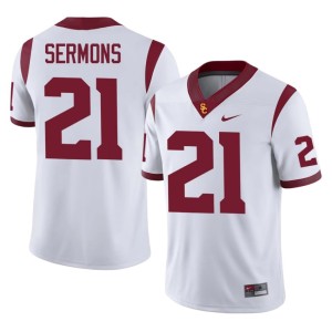 High School University of Southern California White RJ Sermons #21 Men Jersey 102870-346