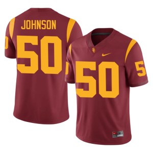 2026-27 #50 USC Trojans Taylor Johnson Mens Cardinal Jersey 465116-762