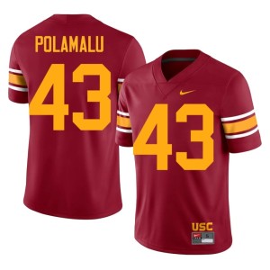 Stitched Alternate Troy Polamalu USC #43 Cardinal Men's Jersey 713217-912