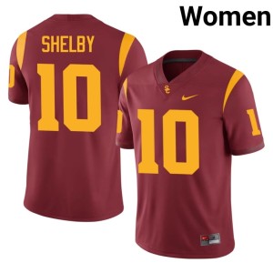 Game Braylan Shelby Cardinal Trojans Women #10 Jerseys 601535-284