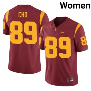 High School Brendan Cho SC #89 Cardinal Women's Jerseys 201598-942
