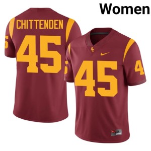 Player Southern California Caden Chittenden Womens #45 Cardinal Jerseys 425203-145
