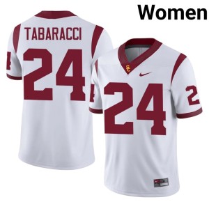 2026-27 University of Southern California #24 Carson Tabaracci White Women's Jersey 172886-741