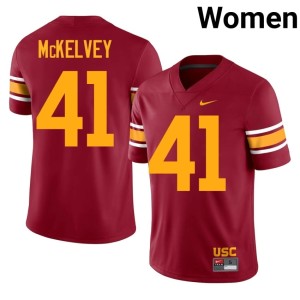 NCAA Alternate #41 Cian McKelvey USC Cardinal Women's Jerseys 230592-878