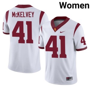 Alumni #41 Womens Cian McKelvey White University of Southern California Jersey 347706-506