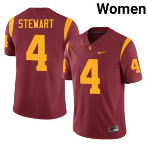 Game Women #4 Cardinal Jahkeem Stewart The USC Trojan Family Jersey 123143-529