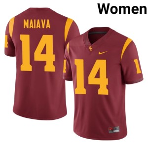 College Jayden Maiava #14 Cardinal Women University of Southern California Jersey 384780-861