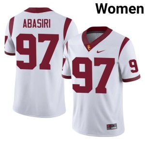 Player Women White Jide Abasiri USC #97 Jersey 341458-654