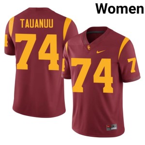 Official Cardinal University of Southern California Womens #74 Justin Tauanuu Jerseys 898333-140