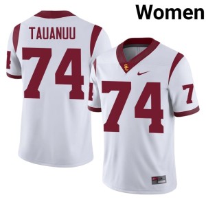 2026-27 The USC Trojan Family White Justin Tauanuu Womens #74 Jerseys 967212-684