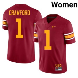 NCAA USC Alternate Cardinal Kameryn Crawford #1 Women Jersey 780482-907