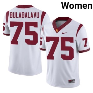 College Women Southern California #75 Ratumana Bulabalavu White Jerseys 245720-203