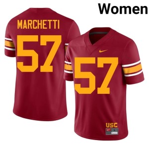 NCAA Cardinal Roman Marchetti Trojans Women #57 Alternate Jerseys 713415-294