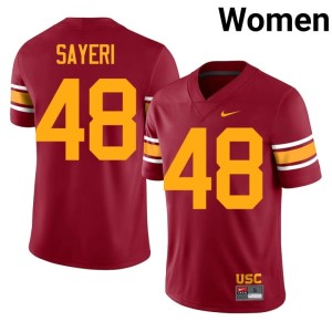Embroidery Women's USC #48 Alternate Ryon Sayeri Cardinal Jersey 702886-252