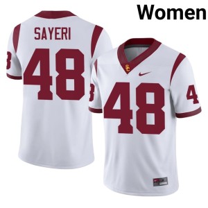 Official Womens White University of Southern California Ryon Sayeri #48 Jerseys 739346-736
