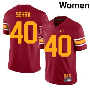 Limited Southern California Trojans Alternate Womens Cardinal Shawn Sehra #40 Jerseys 503129-372
