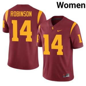 2026 Ta'Mere Robinson #14 Cardinal Womens The USC Trojan Family Jerseys 757536-796
