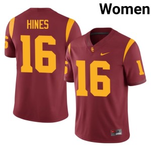 Official Trojans Cardinal Women's #16 Tanook Hines Jersey 829518-289