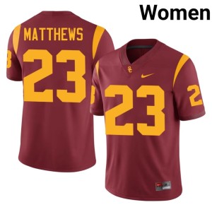 2026-27 Women's Southern California Trojans Walter Matthews Cardinal #23 Jerseys 498501-578