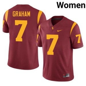 Embroidery #7 Cardinal The USC Trojan Family Womens Alex Graham Jersey 987949-680