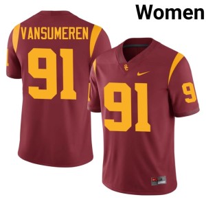 Stitched SC Alex VanSumeren #91 Women Cardinal Jerseys 202145-868