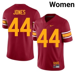 Football Trojans Alternate #44 Women's Braeden Jones Cardinal Jersey 773344-763